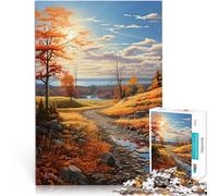 Paysage d'automne Puzzle 1000 pièces pour Adultes Jouets addictifs pour Le défi de l'intelligence cérébrale Idées Cadeaux 38x26cm