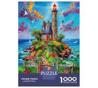 Paysage de Bord de mer 1000 Pièces Puzzle Classique Pack Puzzle Carton Solide - DIY Familial Amusant, Belle Déco, Cadeau D’Anniversaire Parfait pour Les Enfants 38x26cm/1000pcs