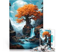 Paysage de Cascade d'automne Puzzle 1000 pièces pour Adultes Jeu éducatif Familial Renforcer l'amour Entre Les Couples 38x26cm