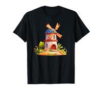 Paysage de Chalet à Vent de Village fantaisiste T-Shirt