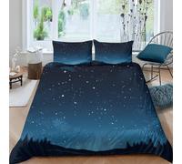 Paysage De Ciel Étoilé Fantastique Housse De Couette 230X220 Cm Parure De Lit 1/2 Personnes Housse De Couette avec Fermeture Éclair 3D Impression Microfibre Bedding avec 2 Taies D'Oreil -035P825C733Y