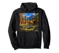 Paysage de forêt d'automne Cascade Montagne Paysage Nature Sweat à Capuche