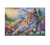 Paysage de forêt de Lynx Puzzle 300 Pièces pour Adultes Jeu De Réflexion Educa Qualité Supérieure Famille Divertissement Créatif Cadeau De Fête 300 PCS