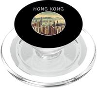 Paysage de Hong Kong Art Déco PopSockets PopGrip pour MagSafe