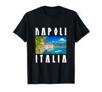 Paysage de la côte méditerranéenne Naples Naples Italie Vacances T-Shirt