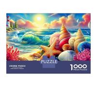 Paysage de la côte Puzzles 1000 Pièces pour Adultes sur Le Thème De Vibrant Fantaisie Coral Reef Classique Difficile Et Stimulant Parfait Les Amateurs Art 38x26cm/1000pcs