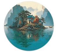 Paysage de Lac Architecture Traditionnelle Puzzle 1000 Pièces pour Adultes Relaxant Décor Maison 1000pcs (67.5x67.5cm)