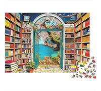 Paysage de librairie en Bord de mer Puzzle 1000 Pièces Adultes intéressant Puzzles 1000 Pièce Jeux D'adresse Cadeau 52x38cm/1000pcs