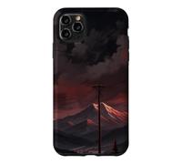 Paysage de Lune Rouge de Montagne d'hiver Coque pour iPhone 11 Pro Max