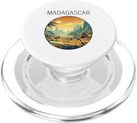 Paysage de Madagascar Art Déco PopSockets PopGrip pour MagSafe