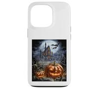Paysage de Maison hantée avec citrouilles Jack O Lantern Coque pour iPhone 13 Pro