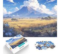 Paysage de Montagne animé Puzzles de 1000 pièces pour Adolescents Coupe de précision Car C'est Un pour Toute la Famille 38x26cm