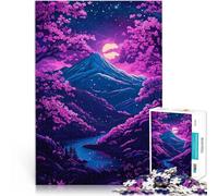 Paysage de Montagne de Fleurs de Cerisier au Japon Puzzle pour Adolescents 1000 pièces Jouets éducatifs Une œuvre d'art 38x26cm