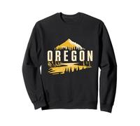 Paysage de Montagne de l'Oregon Vintage Randonnée Camping Sweatshirt