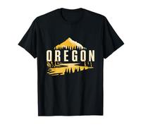 Paysage de Montagne de l'Oregon Vintage Randonnée Camping T-Shirt