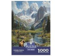 Paysage de Montagne enneigé Beaux paysages 1000 Pièces Puzzles Adultes Jeux Éducatifs Jeu De Défi Familial Cadeaux d'anniversaire pour Noël Décoration Intérieure Relaxation Et Sagesse 38x26cm/1000pcs