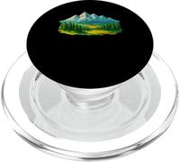 Paysage de Montagne géométrique Low Poly Nature PopSockets PopGrip pour MagSafe