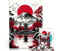 Paysage de Montagne Japonais Puzzles pour Adultes 1000 pièces Réduction du Stress intéressante Une œuvre d'art 38x26cm