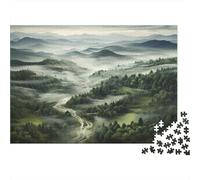 Paysage de Montagne Puzzle 1000 Pièces avec Assemblage Fluide, Puzzle Adulte Impossible Difficile Très Difficile Défiante pour Une Activité en Famille, Cadeau De Retraite 38x26cm/1