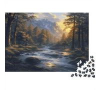 Paysage de Montagne Puzzle 1000 Pièces en Carton Épais Et Robuste, Jeu De Puzzle Brain Training Puzzle pour Une Alternative Aux Jeux De Société, Souvenir De Vacances 38x26cm/1000