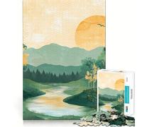 Paysage de Montagne Serein pour Adultes, Puzzle de 1000 pièces, Jeu d'exercice Mental, Joie familiale, découpe de précision, Joli Cadeau (38x52cm)