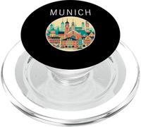 Paysage de Munich Art Déco - Allemagne PopSockets PopGrip pour MagSafe