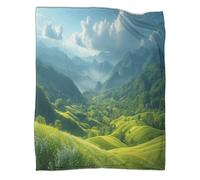 Paysage de Printemps Plaid Flannel Nature Enfants Couverture Cadeau Insolite Utile pour Un Anniversaire Noel Un Mariage Couverture Couvre Lit pour La Deco De La Maison 40x50inch(100x130cm)