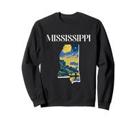 Paysage de rivière à l'intérieur de la Carte du Mississippi Van Gogh Art Sweatshirt