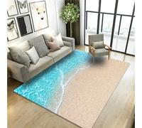 Paysage De Sable De Plage Tapis Doux Pour Chambre D'Enfant Imprimé En 3D 80 X 160 Cm - Tapis Antidérapant À Poils Ras - Lavable - Antitache, Ne Perd Pas Ses Poils : Respectueux De L'Nn -48210289704378