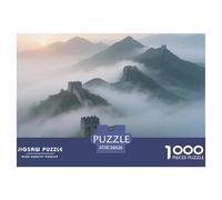 Paysage de Style Chinois Puzzles 1000 Pieces Cadeau Unique Jeu Éducatif Défi Jouet À De Qualité Supérieure Peinture Art pour Adultes Et Enfants À Partir De 12 Ans 38x26cm/1000pcs