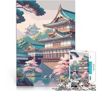 Paysage de Temple Japonais Puzzles pour Adultes 1000 pièces Jouet éducatif Anti-Stress est idéal comme Cadeau pour Toute la Famille 38x26cm