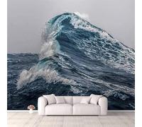 Paysage De Tsunami De Vague 400(W) X280(H) Cm Papier Peint Mural 3D, Peel And Stick Palace Wall Mural Posters, Décoration Imperméable Durable Et Respectueuse De Pour Chambre À Co-8552988