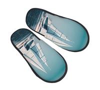 Paysage De Voilier Unisexe Chaussures De Maison Respirantes Slippers Doux Chaussons Pour Extérieur Hiver Maison M