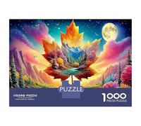 Paysage d'érable 1000 Pièces Jeu De Réflexion Avancé en Carton Solide pour Muscler Son Cerveau Érable coloré Parfait comme Activité De Vacances Et Puzzle Offert en Cadeau 52x38cm/1000pcs