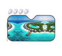 Paysage des Maldives : c'est un pare-soleil de pare-brise de voiture, qui ne prend pas trop de place et protège l'environnement à l'intérieur de la voiture.