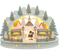 Paysage d'hiver en bois LED Paysage de Noël Décoration de Noël illuminée