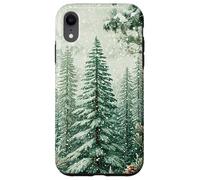 Paysage d'hiver et pin, forêt, Neige Coque pour iPhone XR
