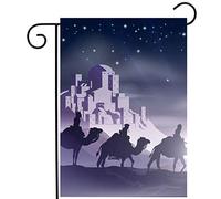 Paysage D'Hiver, Scène De Noël, Histoire Drapeau De Jardin Décoratif Bannière Résistant Aux Intempéries Garden Flag Pour Célébrations Cour Bar 30X45Cm