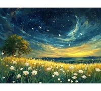 Paysage Diamond Painting Adulte, 5D Ciel éToilé Broderie Diamant Painting Kit Complet, DIY Broderie Diamant Point de Croix Cristal Painting pour Tableau Decoration Murale, Cadeau, 50x70cm, Model 963