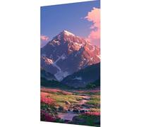 Paysage Diamond Painting Adulte, Diamond Painting Montagne Broderie Diamant Kit Complet, Bricolage 5D Cristal Strass Point de Croix Puzzle Peinture Diamant, Tableau Decoration Murale 70x140cm pw18-v2