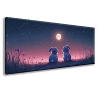 Paysage Diamond Painting Adulte, Lapin Broderie Diamant Painting Kit Complet, DIY 5D Peinture Diamant Diamond Strass Point de Croix Cristal Artisanat Kit pour Decoration Maison 40x80 cm -zzg2508BI