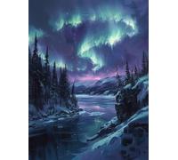 Paysage Diamond Painting Adulte, Peinture Diamant Abstrait, DIY 5D Diamant Painting Point de Croix Artisanat, Loisirs Créatifs Adultes Crystal Art Kit pour Décorations, Cadeau Femme 100x135 cm - 1F470