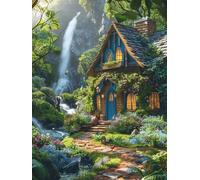 Paysage Diamond Painting Adulte Rural Diamond Painting, 5D DIY Diamant Art Set, Loisirs Créatifs Adultes Kit, Cristal Art Point de Croix Kit Peinture, Cheerful Painting Enfant, Cadeau Femme -TL88FL