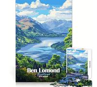 Paysage du Ben Lomond en Écosse Puzzle de 1000 pièces pour Adultes Stimule la mémoire Passe-Temps paisible Découpe de qualité Surprise d'anniversaire (50x75cm)