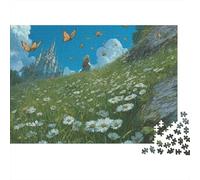 Paysage du château de Fantaisie Coffret Puzzle 1000 Pièces Papier Écologique pour Seniors, Puzzle Entraînement Cérébral, Puzzle De Voyage, Cadeau De Noël Idéal pour Grand-Parents 38x26cm/1000pcs