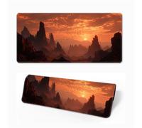 Paysage du Coucher de Soleil dans Le Canyon Tapis de Souris XXL 600x400x3mm Tapis de Souris Gaming,avec Coutures Renforcées,Base en Caoutchouc Antidérapant Mouse Pad pour Bureau,Maison,Jeux