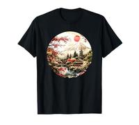 Paysage du Coucher de Soleil de la pagode Sakura du Mont Fuji T-Shirt