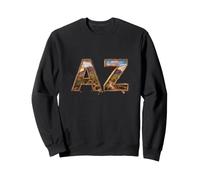 Paysage du désert à l'intérieur AZ Lettres Grasses Arizona Voyage Sweatshirt