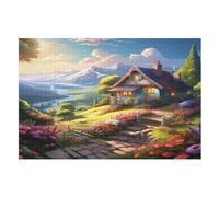 Paysage enchanteur Puzzle Enfants 1000pcs, Puzzles en Bois- Kit Bricolage Relax Jeux pour Adolescents Et Adultes Cadeaux （75×50cm）
