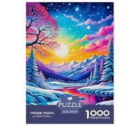 Paysage enneigé Fantastique Puzzle 1000 Pièces Monde Fantastique - Cadeau Original, Relaxation Mentale, Poster Décoratif, Pièces Épaisses & Solides, 70x50cm/1000pcs